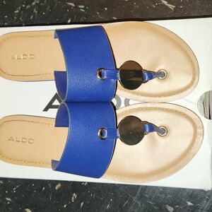 Aldo Navy and Tan Women's Sandals